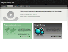 Tablet Screenshot of begincoding.net